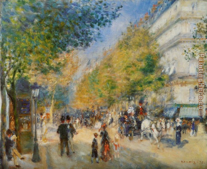 The Great Boulevards painting - Pierre Auguste Renoir The Great Boulevards art painting